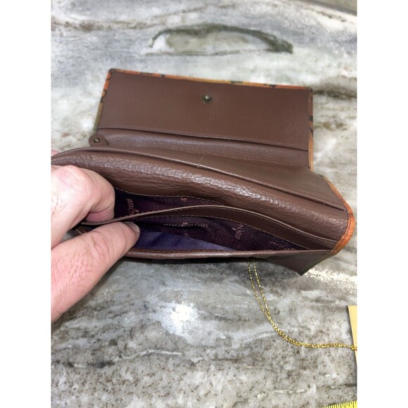 Anuschka Women's Wallet Floral Leopard Tiger Design Trifold Credit Bills Coins - Picture 9 of 11